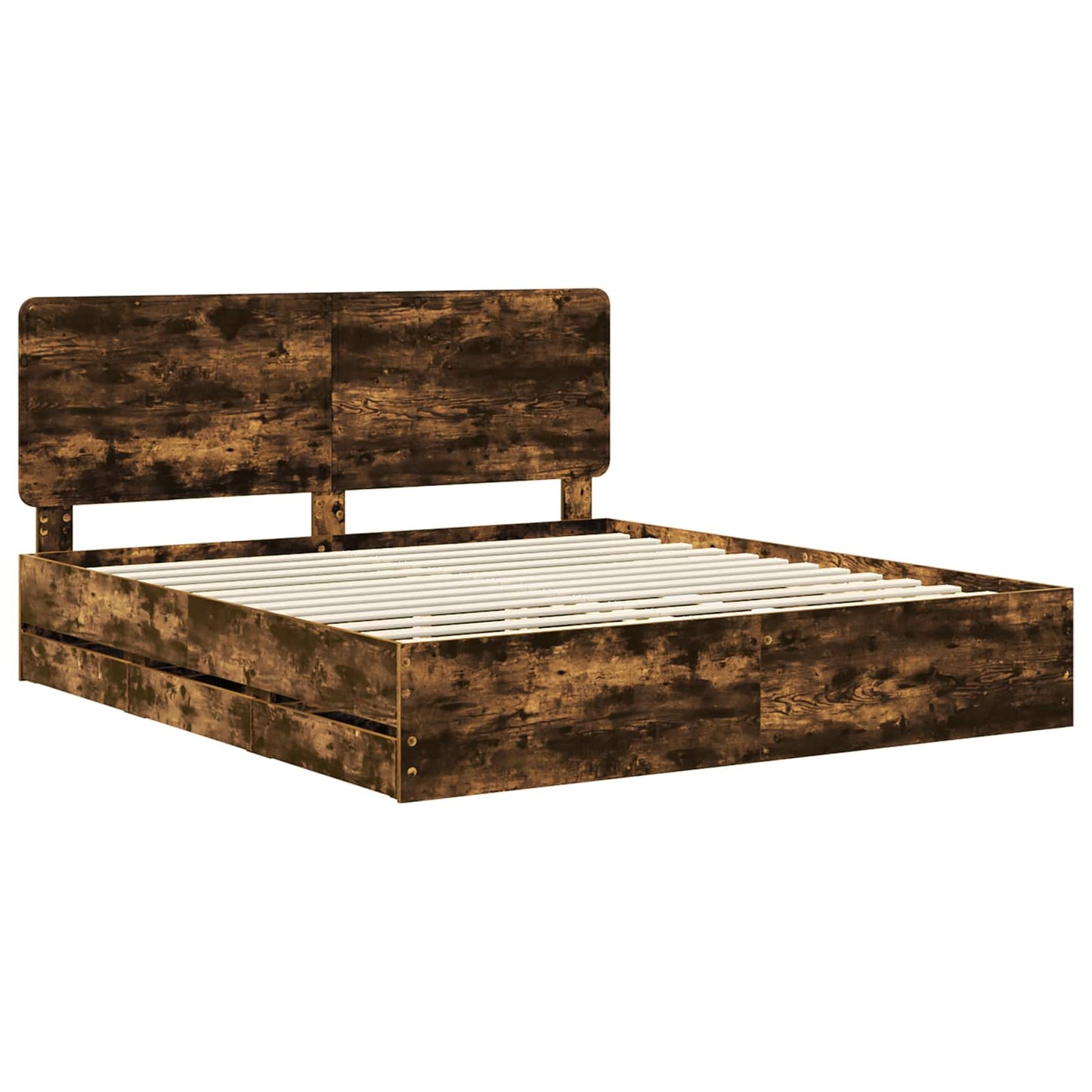 Struttura del letto Rovere fumé Legno Ingegnerizzato