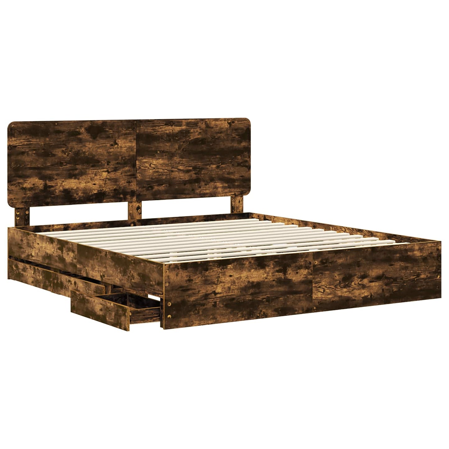 Struttura del letto Rovere fumé Legno Ingegnerizzato