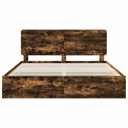 Struttura del letto Rovere fumé Legno Ingegnerizzato