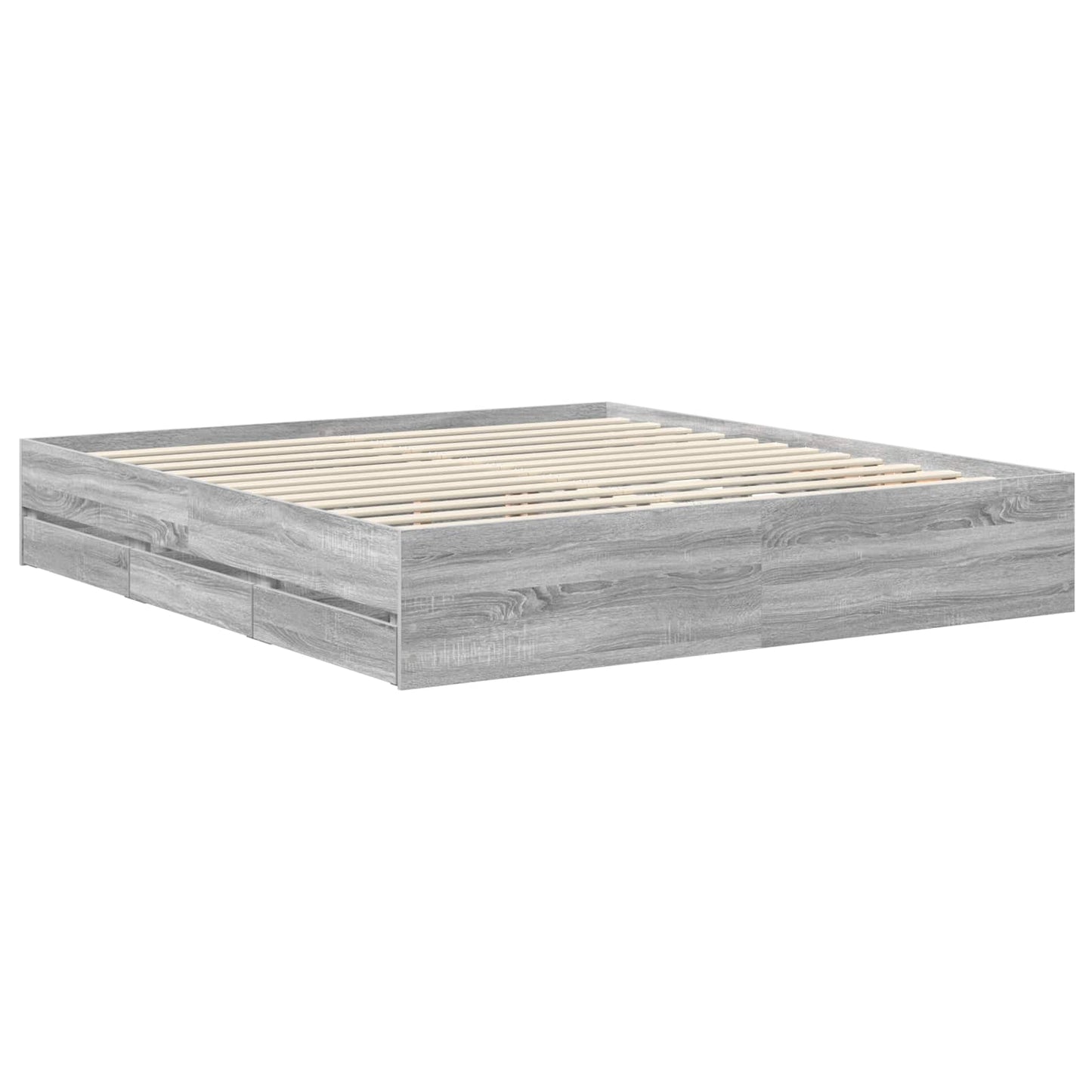 Struttura del letto con cassetto Grigio Sonoma 180 x 200 cm | homemem39