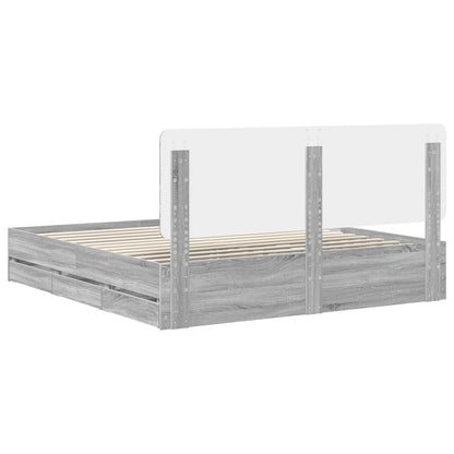 Struttura del letto con cassetto Grigio Sonoma 180 x 200 cm - homemem39