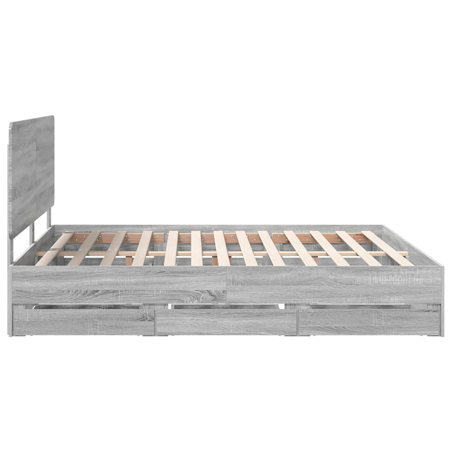 Struttura del letto con cassetto Grigio Sonoma 180 x 200 cm | homemem39