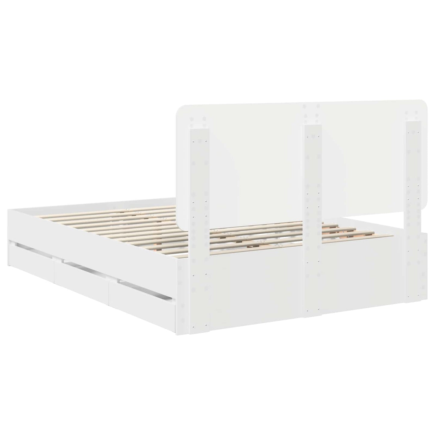 Struttura del letto Bianco 160 x 200 cm Legno Ingegnerizzato | homemem39