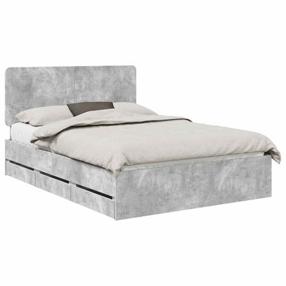 Struttura del letto con cassetto Grigio cemento 160 x 200 cm | homemem39