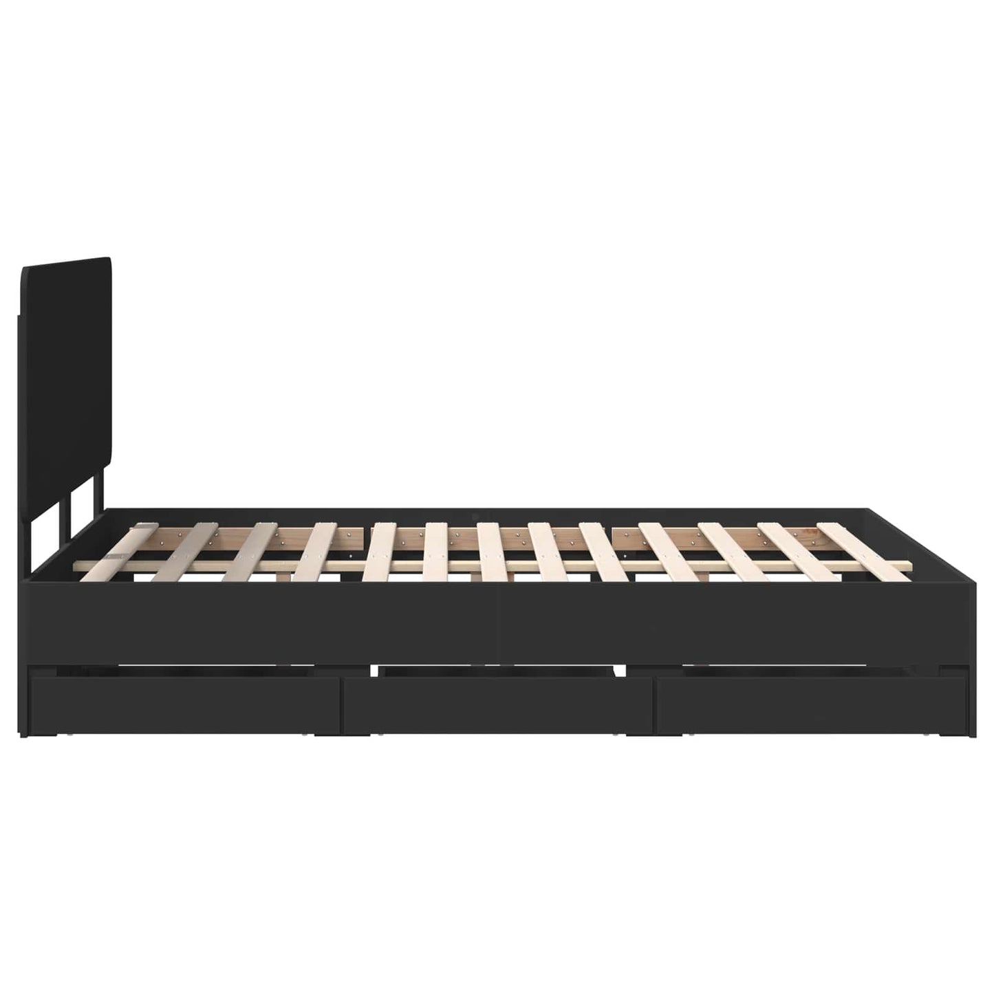 Struttura del letto Nero 150 x 200 cm Legno Ingegnerizzato