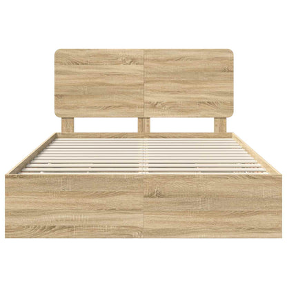 Struttura del letto con cassetto Rovere Sonoma 150 x 200 cm
