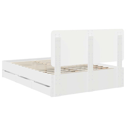 Struttura del letto Bianco 140 x 190 cm Legno Ingegnerizzato | homemem39
