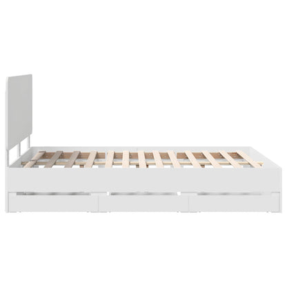 Struttura del letto Bianco 140 x 200 cm Legno Ingegnerizzato