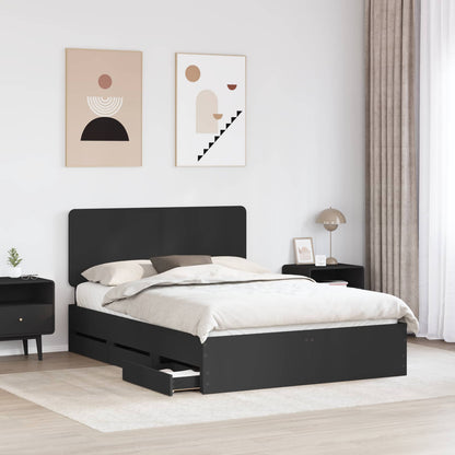 Struttura del letto Nero 140 x 190 cm Legno Ingegnerizzato | homemem39