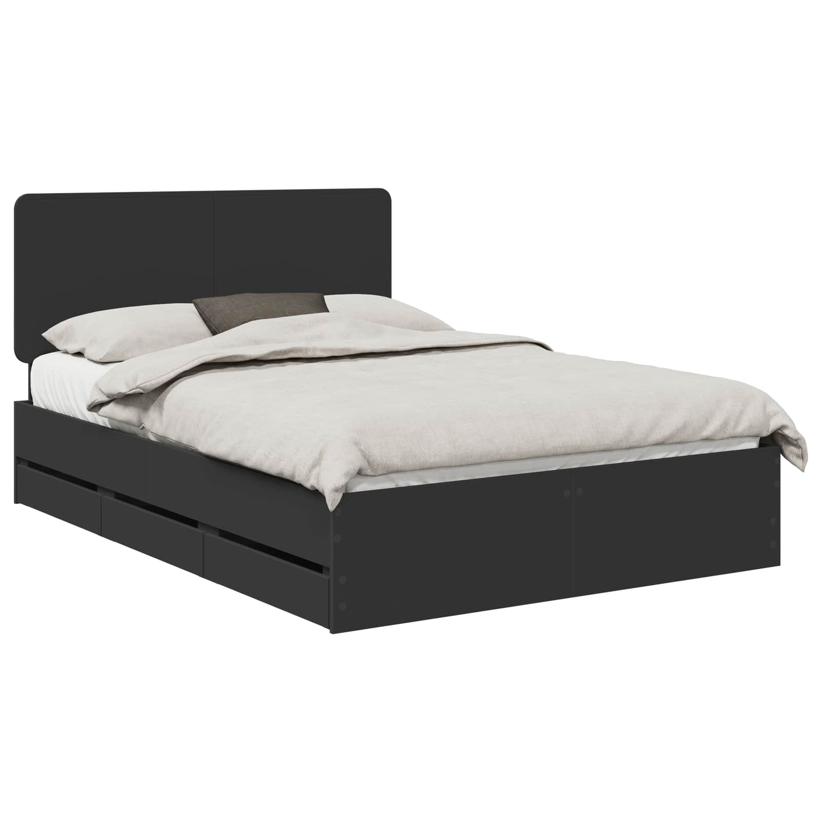 Struttura del letto Nero 140 x 190 cm Legno Ingegnerizzato | homemem39