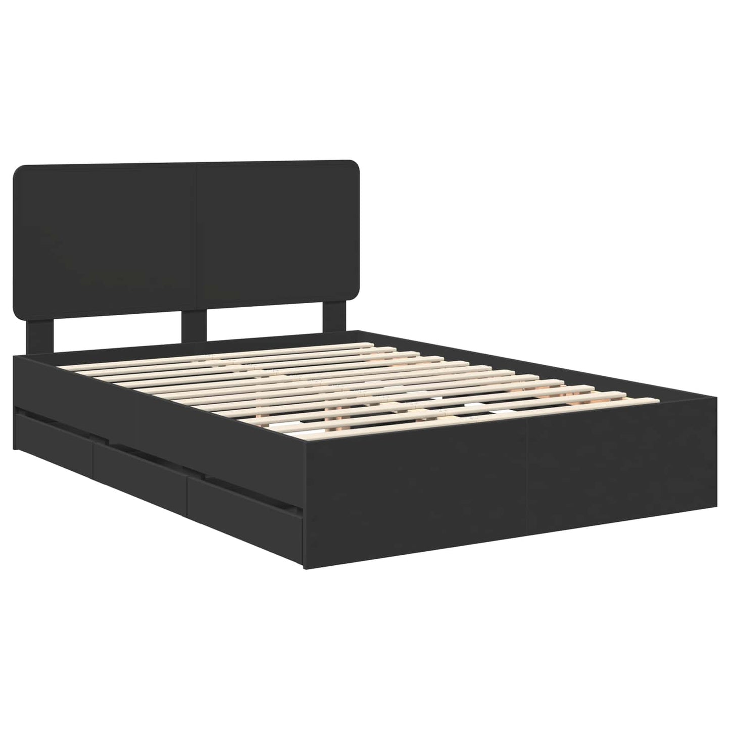 Struttura del letto Nero 140 x 190 cm Legno Ingegnerizzato | homemem39