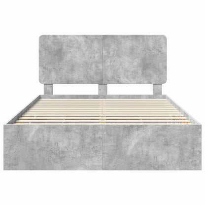 Struttura del letto con cassetto Grigio cemento 140 x 190 cm | homemem39