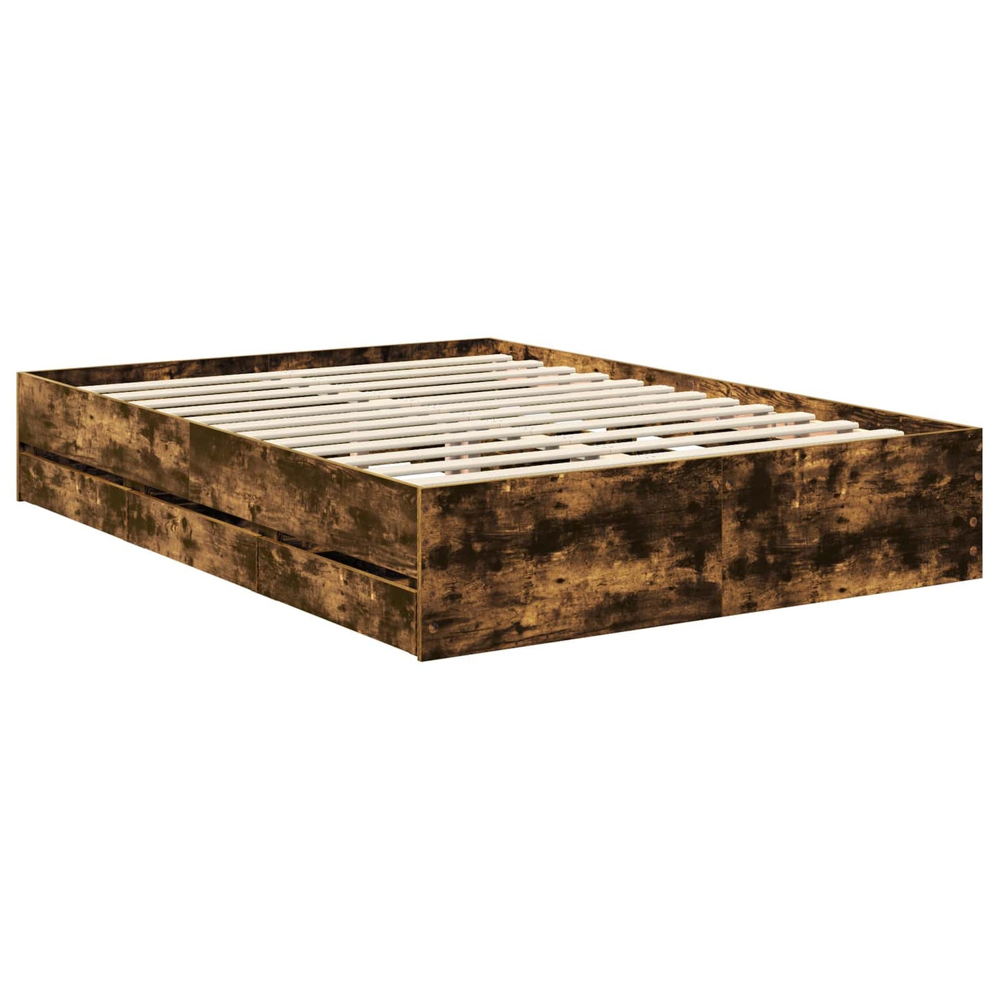 Struttura del letto con cassetto Rovere fumé 140 x 190 cm | homemem39