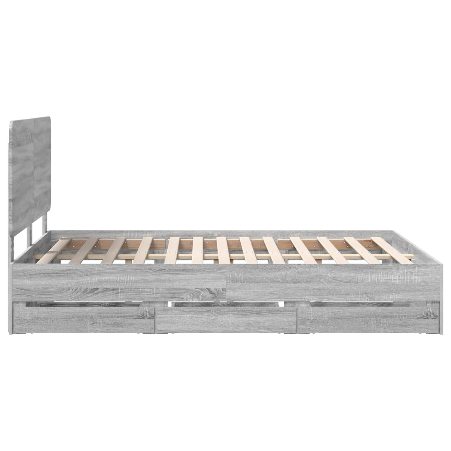Struttura del letto con cassetto Grigio Sonoma 140 x 190 cm | homemem39