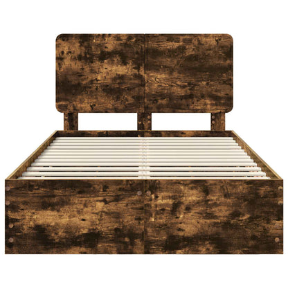 Struttura del letto con cassetto Rovere fumé 120 x 190 cm