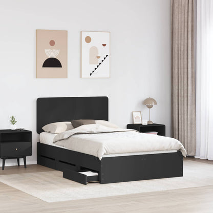 Struttura del letto Nero 120 x 190 cm Legno Ingegnerizzato | homemem39