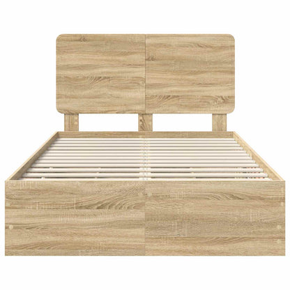 Struttura del letto con cassetto Rovere Sonoma 120 x 200 cm