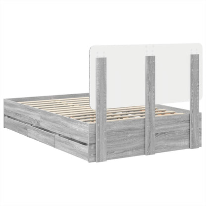 Struttura del letto con cassetto Grigio Sonoma 120 x 190 cm | homemem39