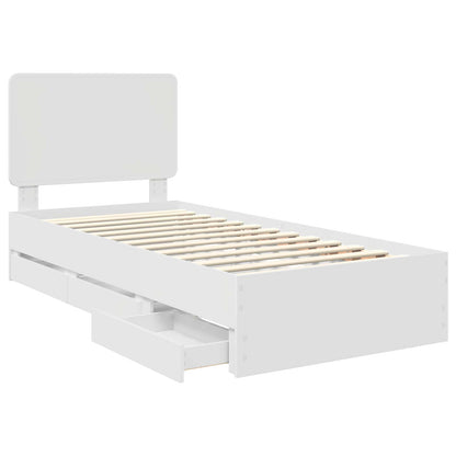 Struttura del letto Bianco 100 x 200 cm Legno Ingegnerizzato