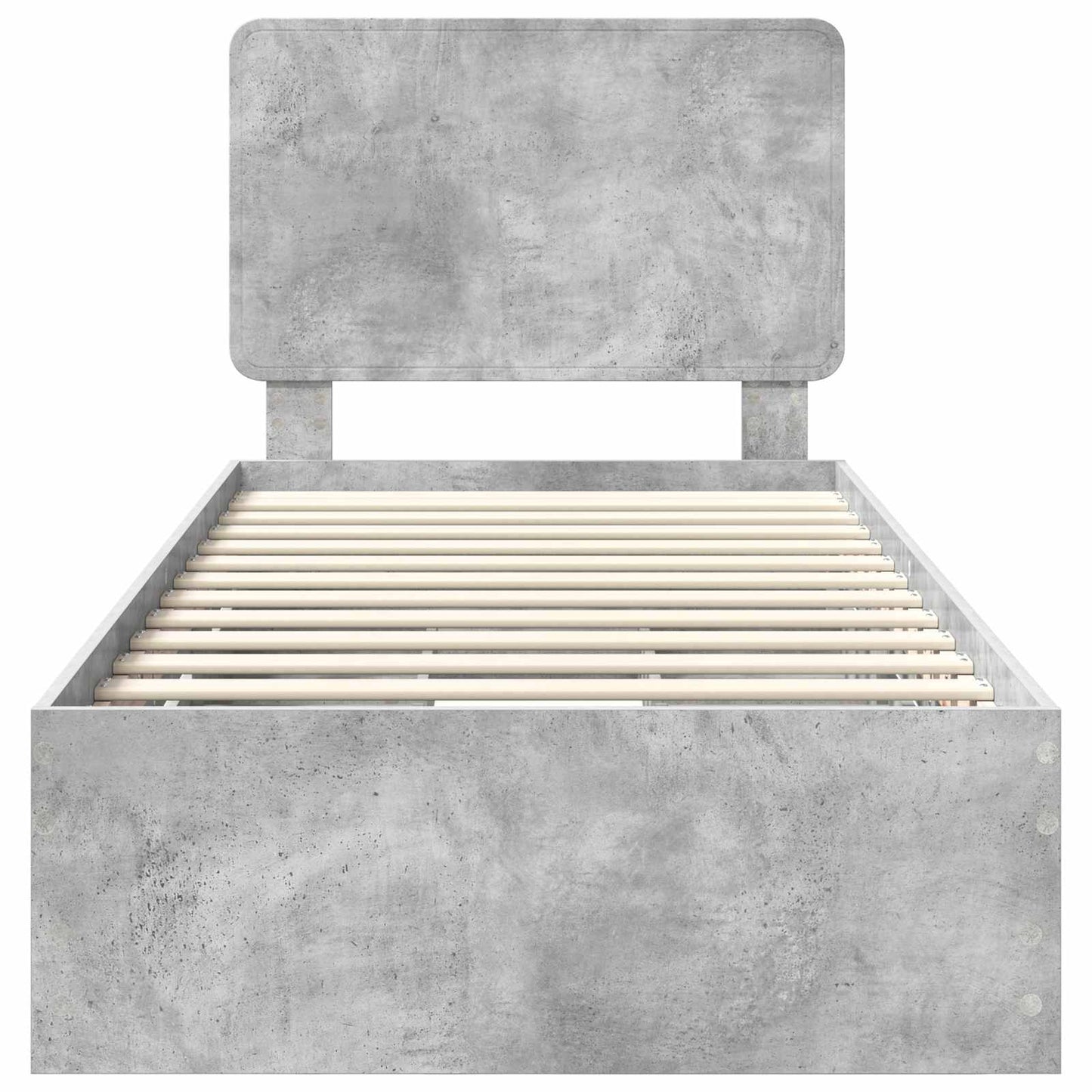 Struttura del letto con cassetto Grigio cemento 100 x 200 cm