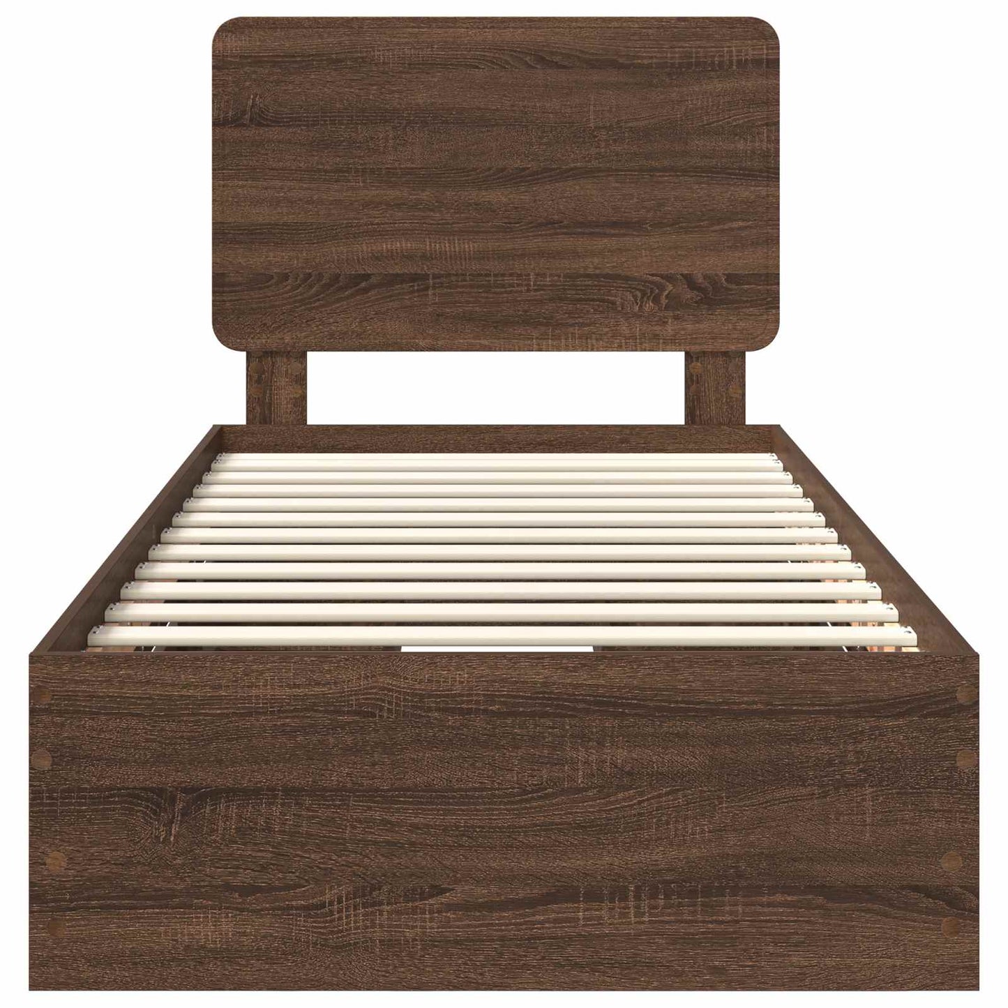 Struttura del letto con cassetto Rovere Marrone 100 x 200 cm