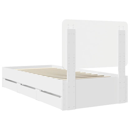 Struttura del letto Bianco 90 x 190 cm Legno Ingegnerizzato | homemem39