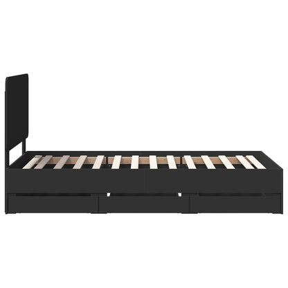 Struttura del letto Nero 90 x 200 cm Legno Ingegnerizzato