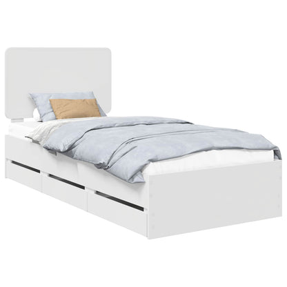 Struttura del letto Bianco 75 x 190 cm Legno Ingegnerizzato | homemem39