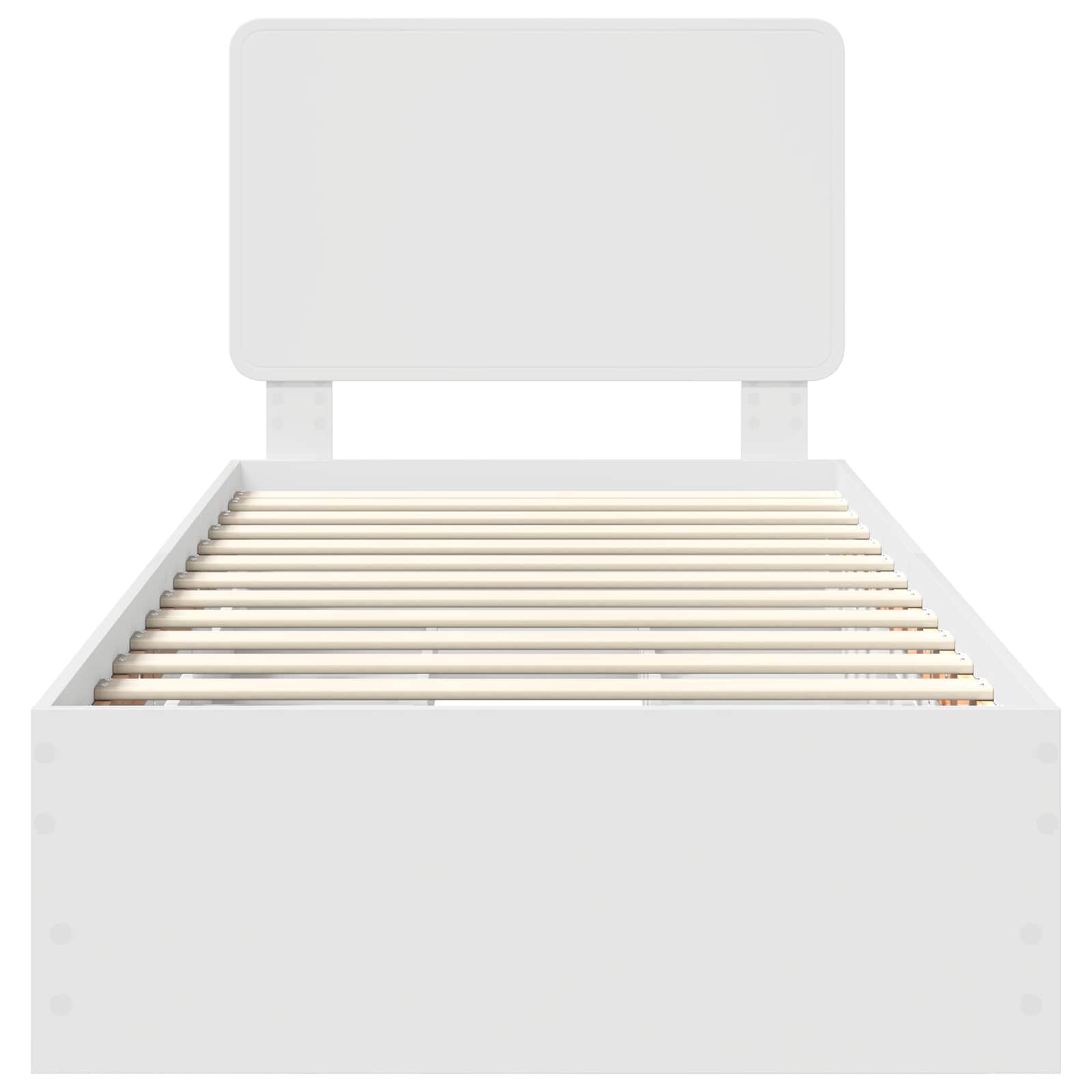Struttura del letto Bianco 75 x 190 cm Legno Ingegnerizzato | homemem39