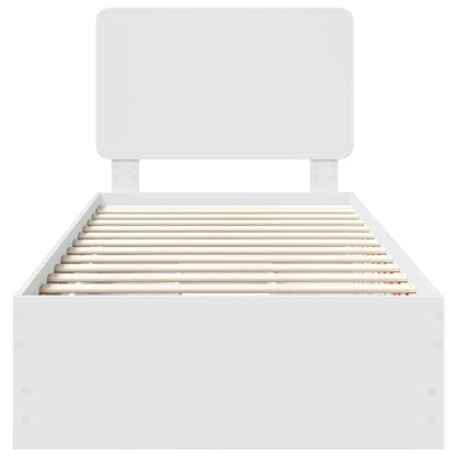 Struttura del letto Bianco 75 x 190 cm Legno Ingegnerizzato | homemem39