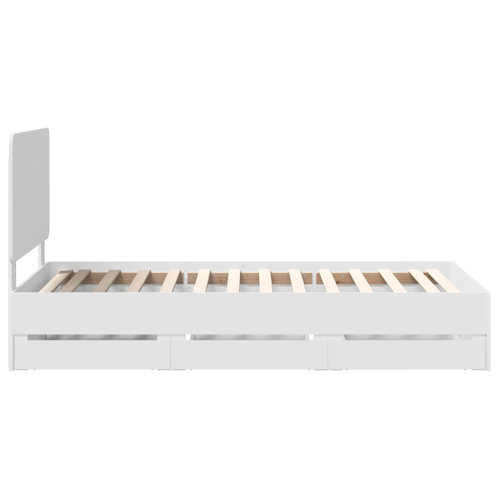 Struttura del letto Bianco 75 x 190 cm Legno Ingegnerizzato | homemem39