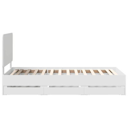 Struttura del letto Bianco 75 x 190 cm Legno Ingegnerizzato | homemem39