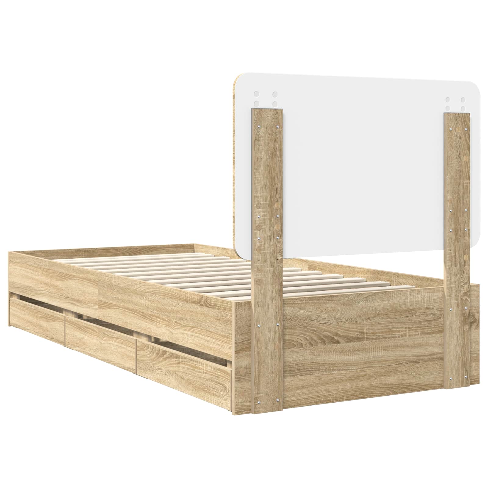 Struttura del letto con cassetto Rovere Sonoma 75 x 190 cm | homemem39
