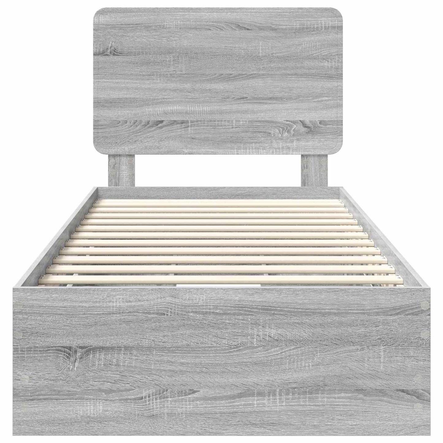 Struttura del letto con cassetto Grigio Sonoma 75 x 190 cm | homemem39