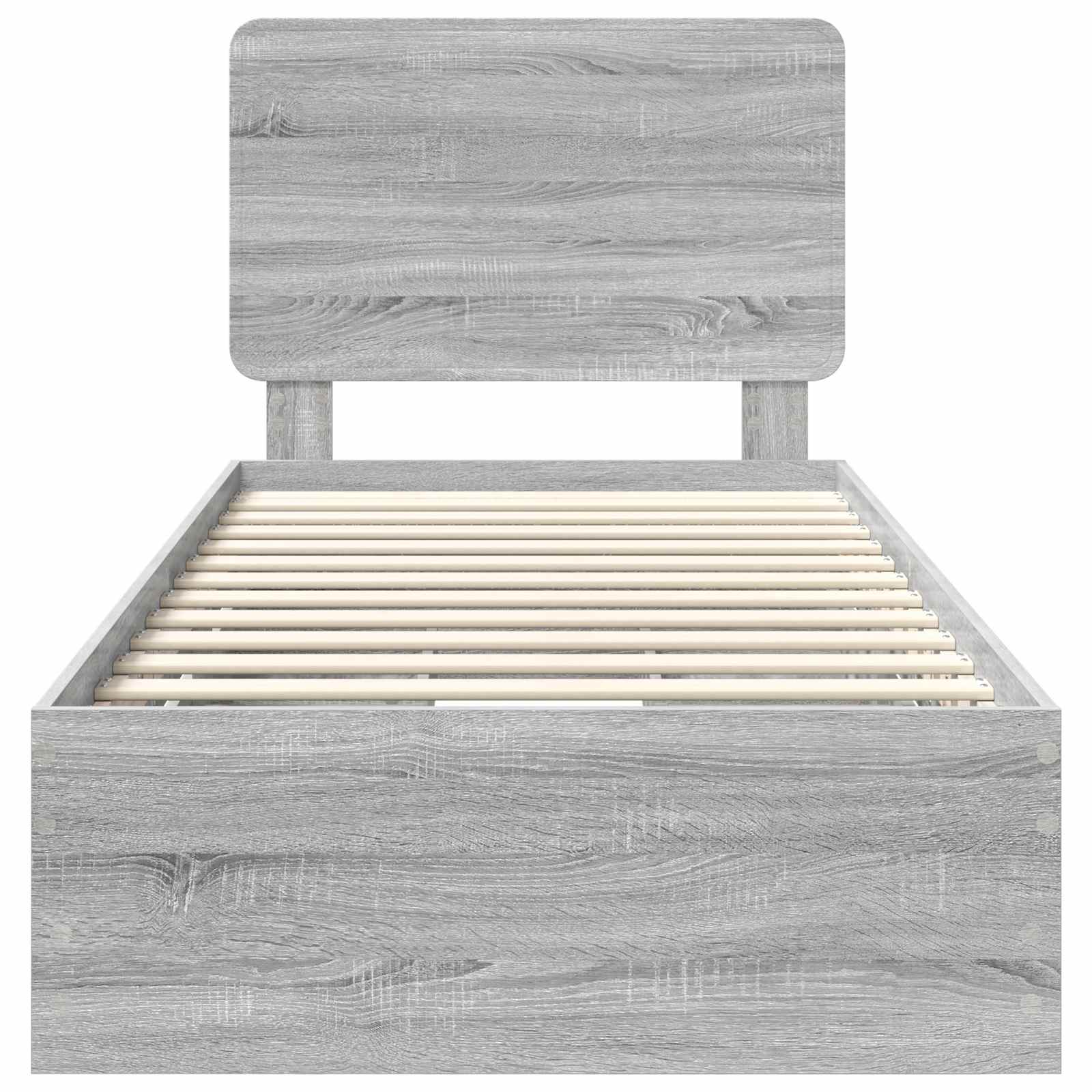 Struttura del letto con cassetto Grigio Sonoma 75 x 190 cm | homemem39