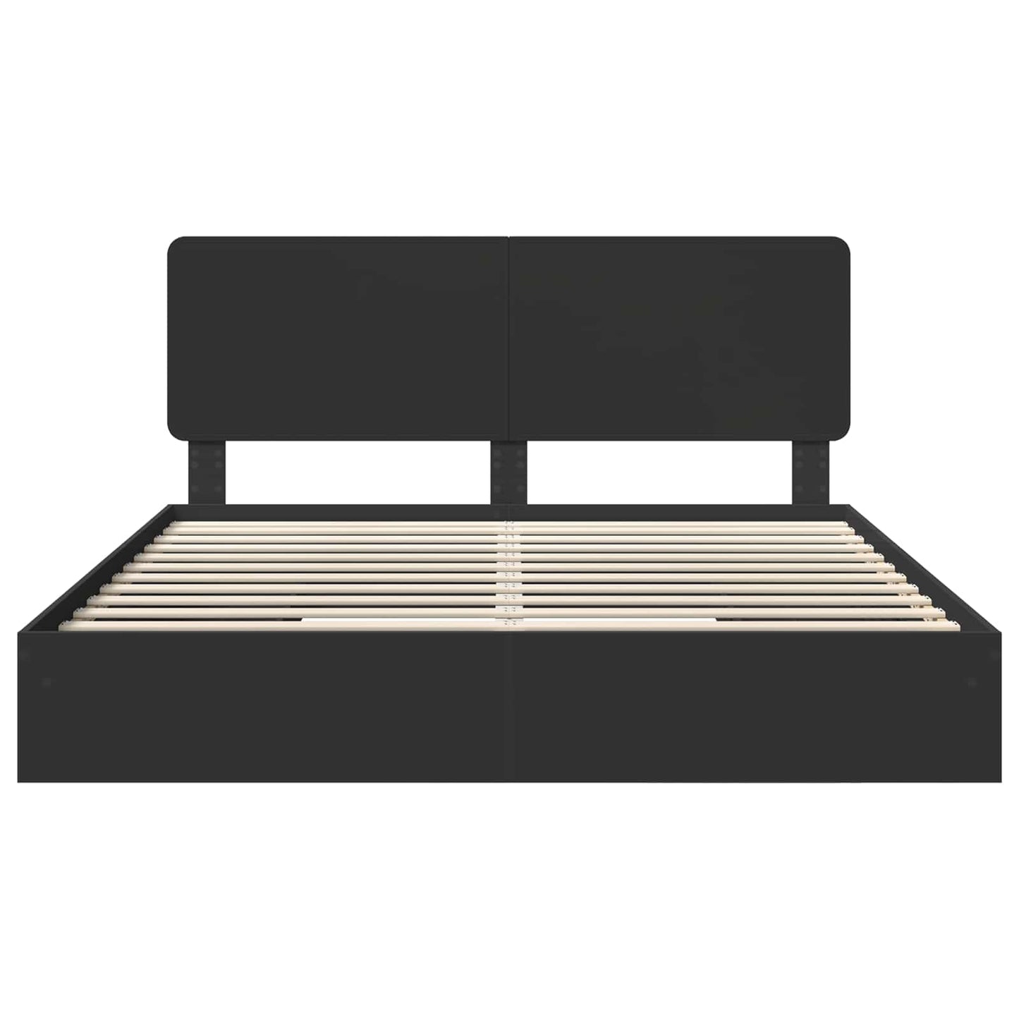 Letto con Contenitore Nero 200 x 200 cm Legno multistrato | homemem39