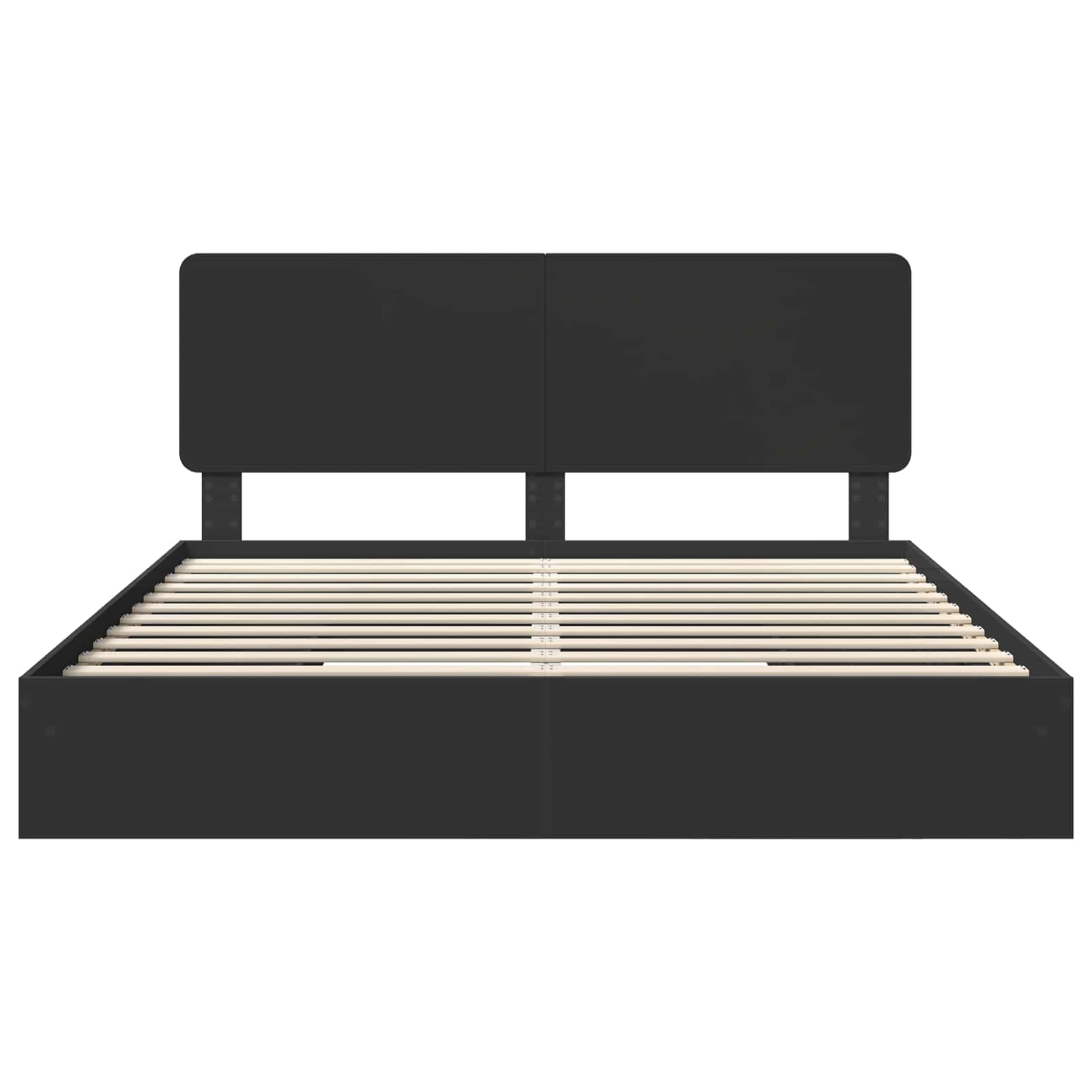 Letto con Contenitore Nero 200 x 200 cm Legno multistrato | homemem39