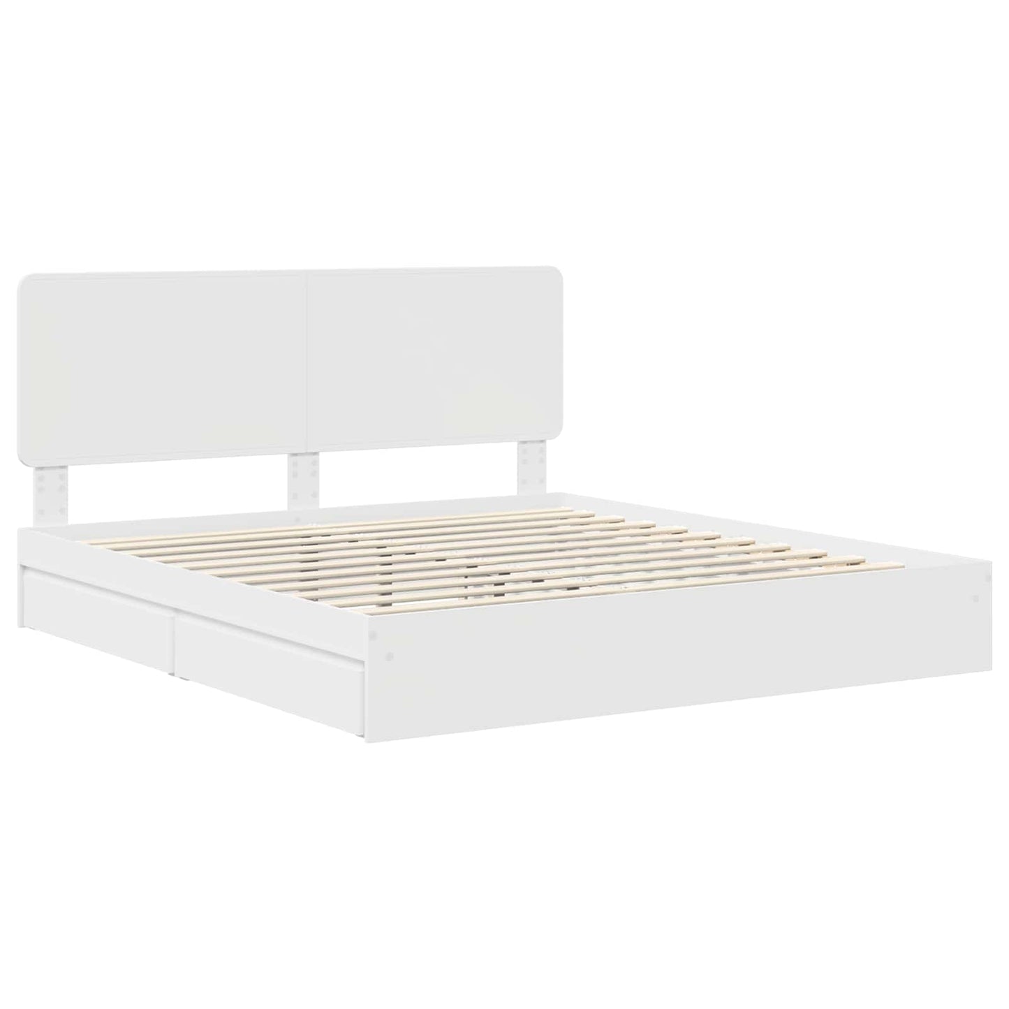 Letto con Contenitore Bianco 180 x 200 cm Legno multistrato | homemem39