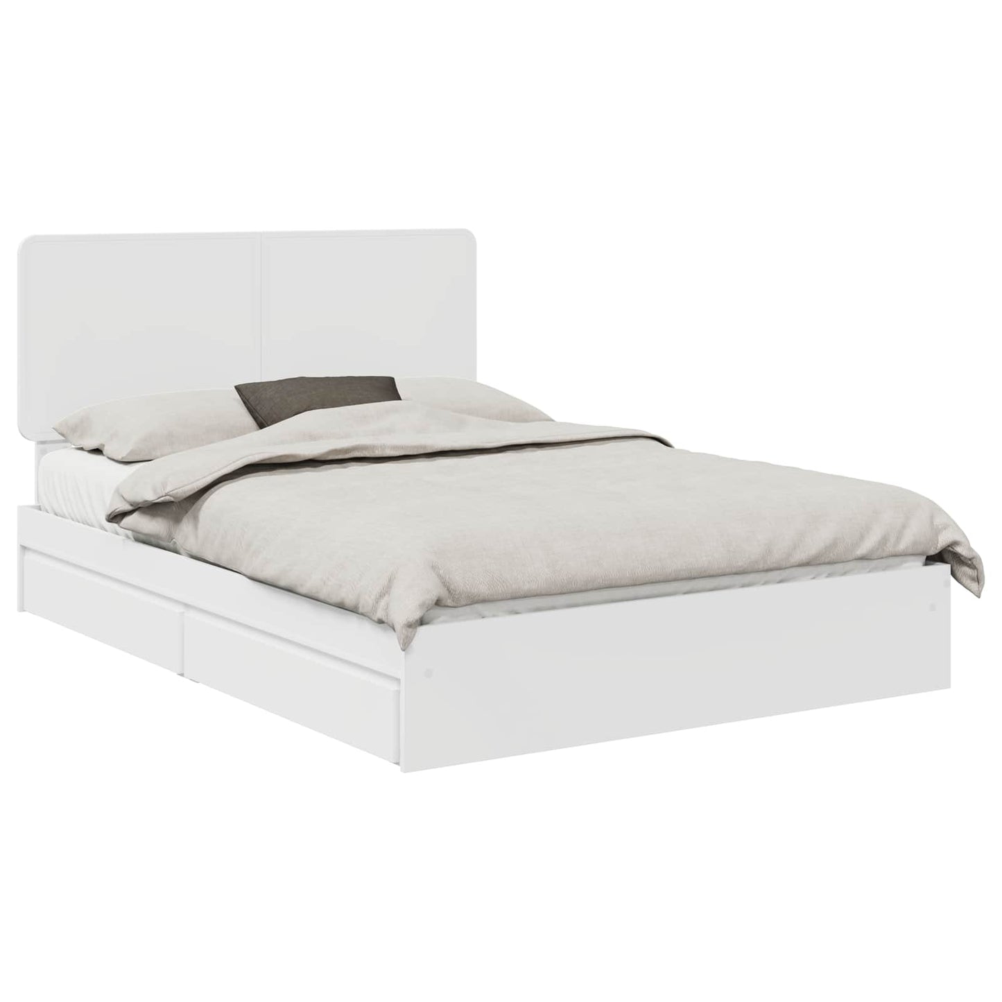 Letto con Contenitore Bianco 140 x 200 cm Legno multistrato | homemem39