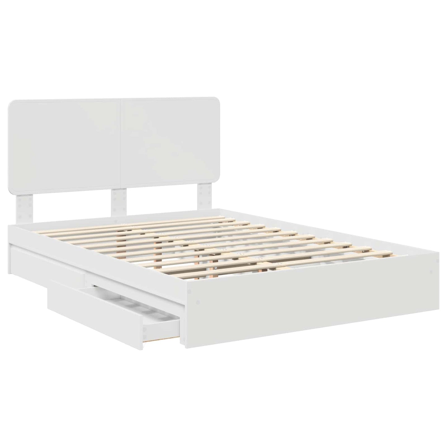Letto con Contenitore Bianco 140 x 200 cm Legno multistrato | homemem39