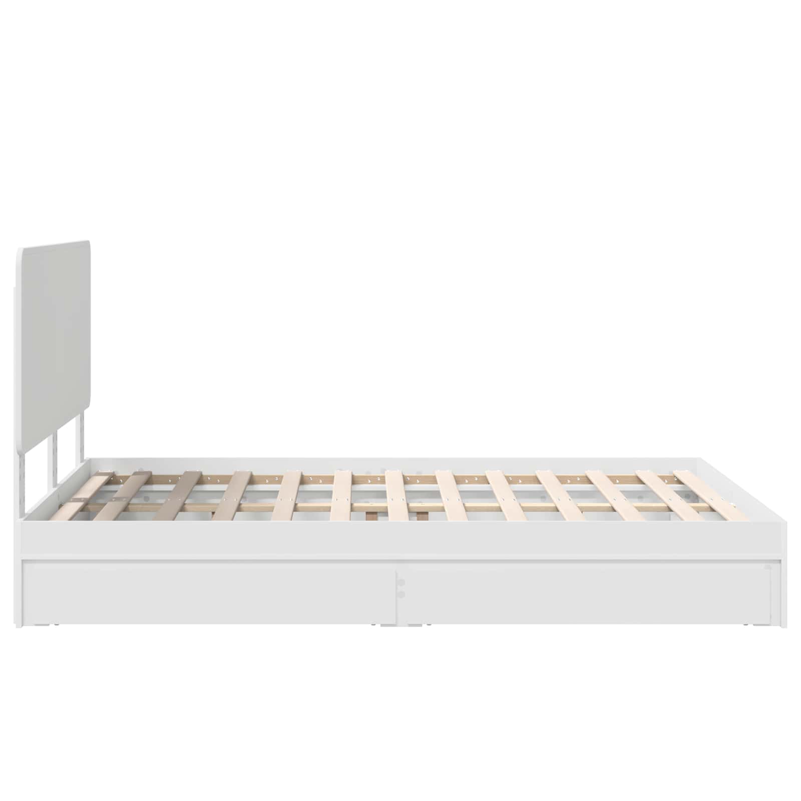 Letto con Contenitore Bianco 140 x 200 cm Legno multistrato | homemem39