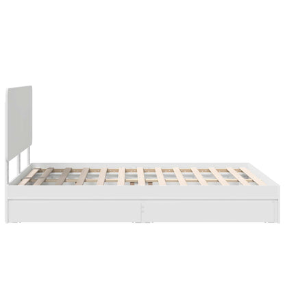 Letto con Contenitore Bianco 140 x 200 cm Legno multistrato | homemem39