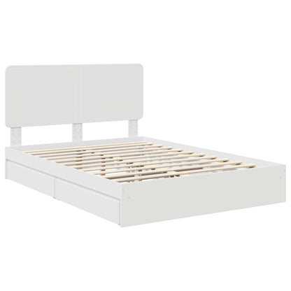 Letto con Contenitore Bianco 140 x 190 cm Legno multistrato | homemem39