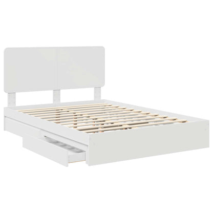 Letto con Contenitore Bianco 140 x 190 cm Legno multistrato | homemem39