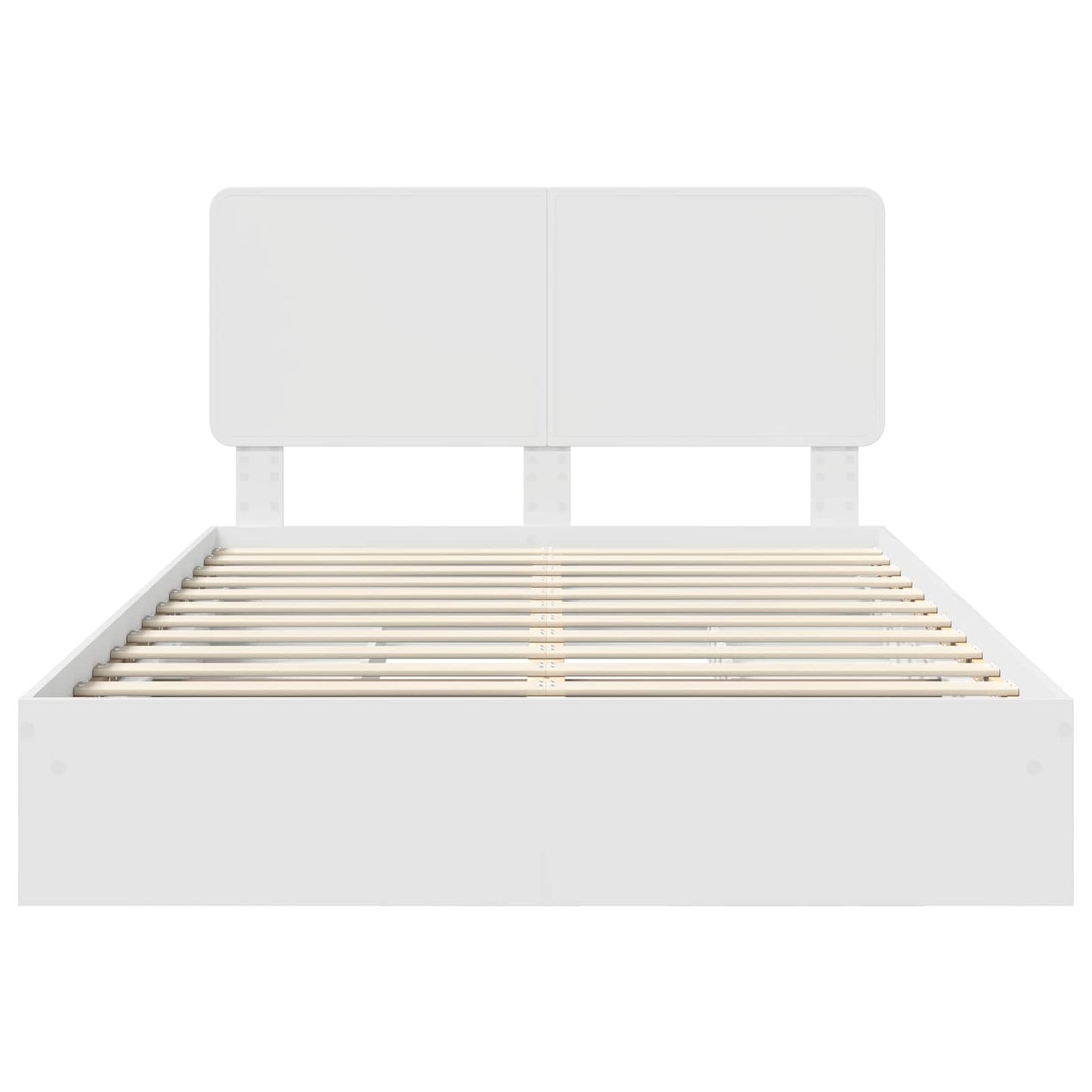 Letto con Contenitore Bianco 140 x 190 cm Legno multistrato | homemem39