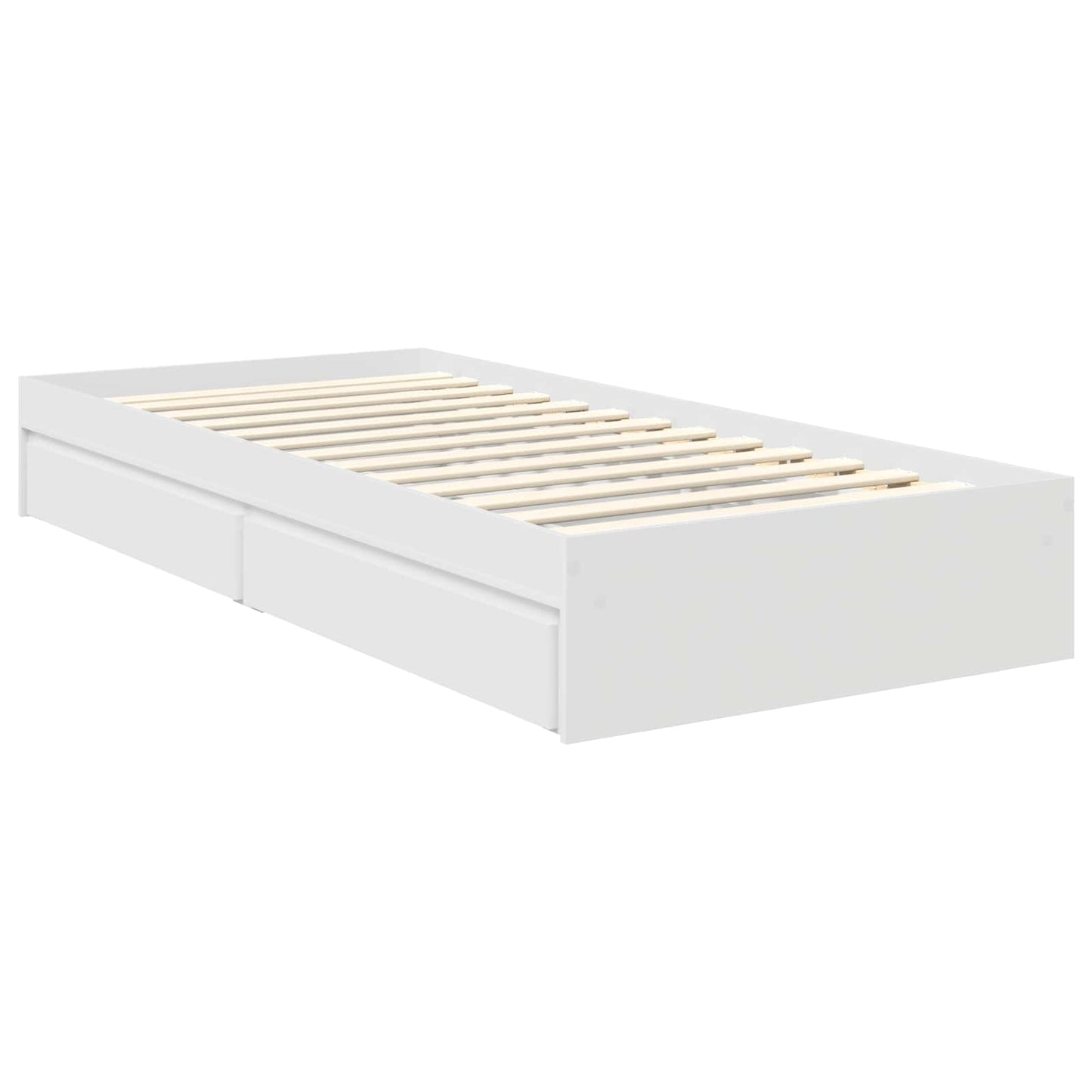 Letto con Contenitore Bianco 90 x 200 cm Legno multistrato | homemem39