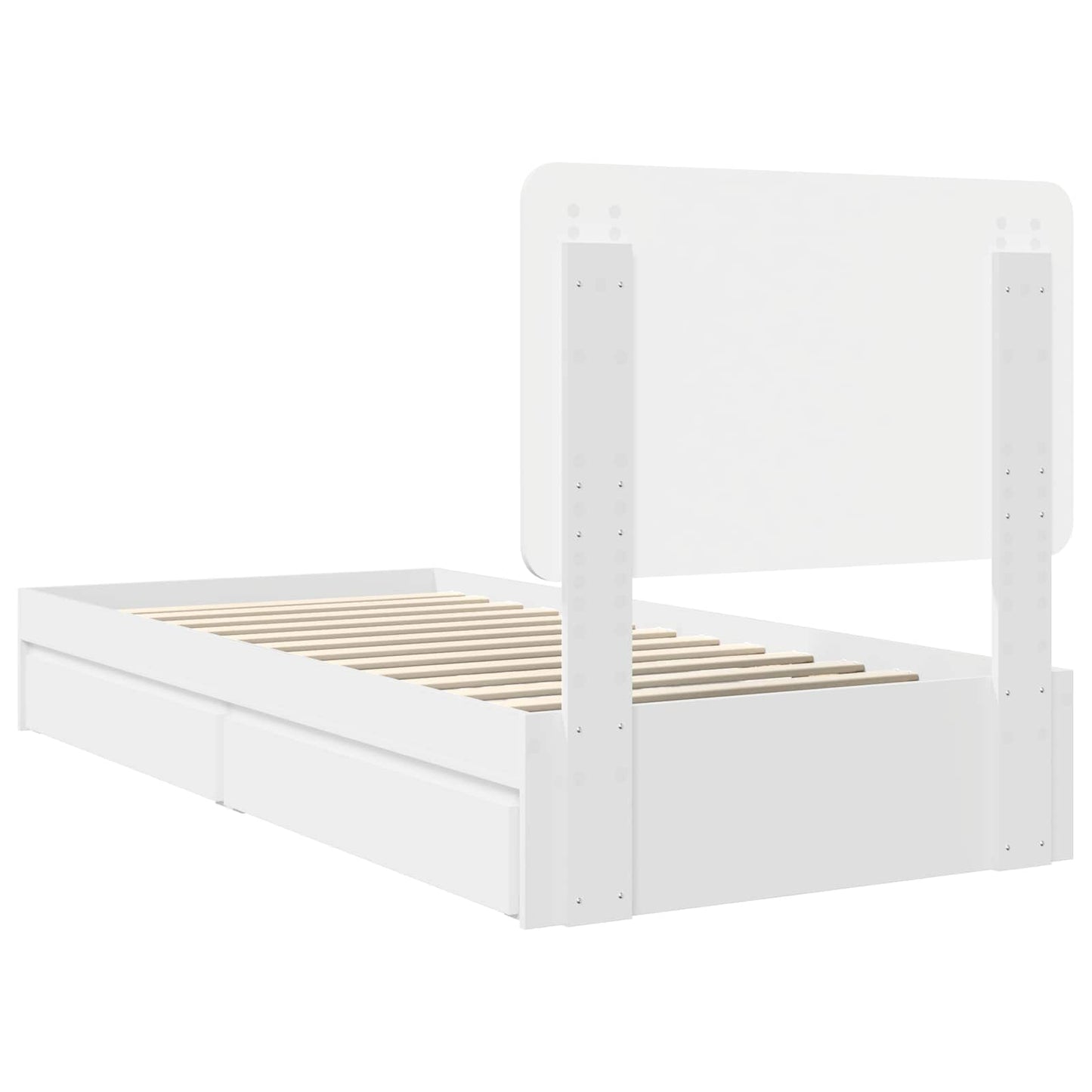 Letto con Contenitore Bianco 90 x 200 cm Legno multistrato | homemem39