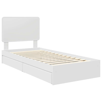 Letto con Contenitore Bianco 75 x 190 cm Legno multistrato | homemem39