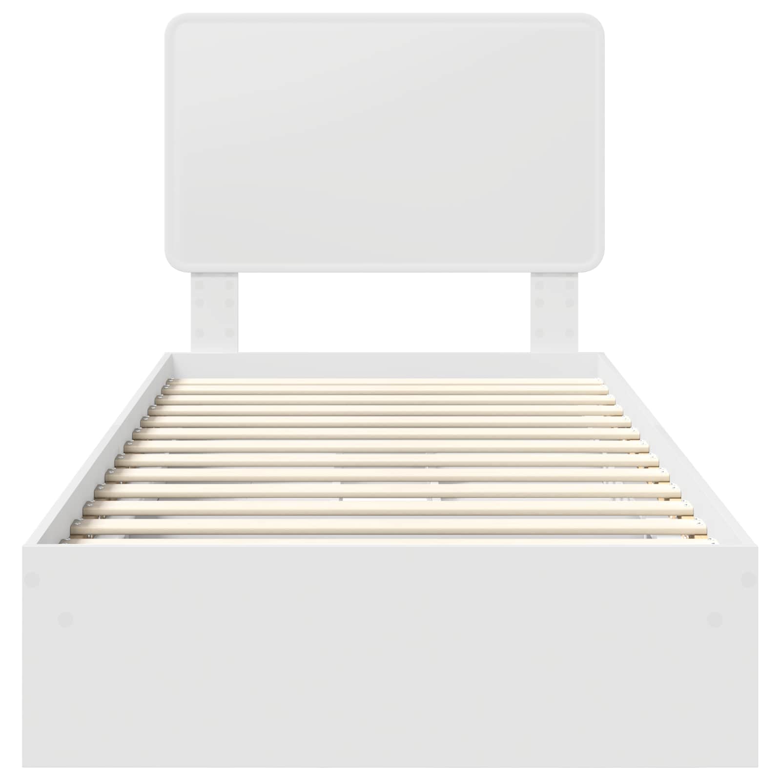 Letto con Contenitore Bianco 75 x 190 cm Legno multistrato | homemem39