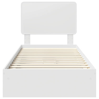 Letto con Contenitore Bianco 75 x 190 cm Legno multistrato | homemem39